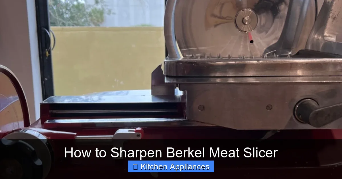 How to Sharpen Berkel Meat Slicer
