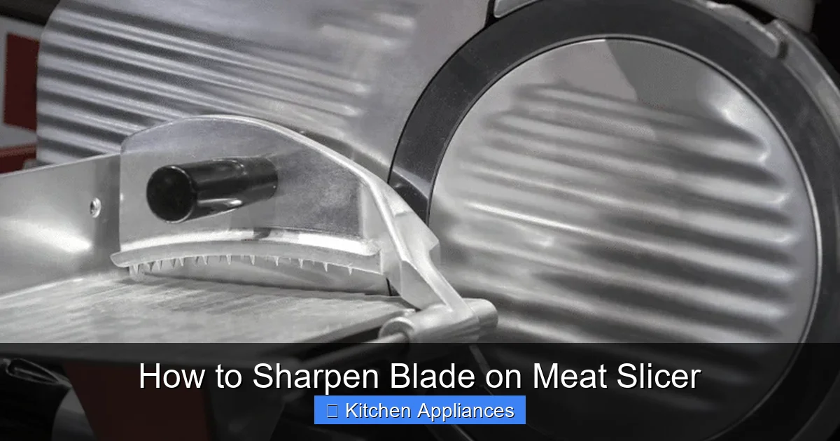 How to Sharpen Blade on Meat Slicer