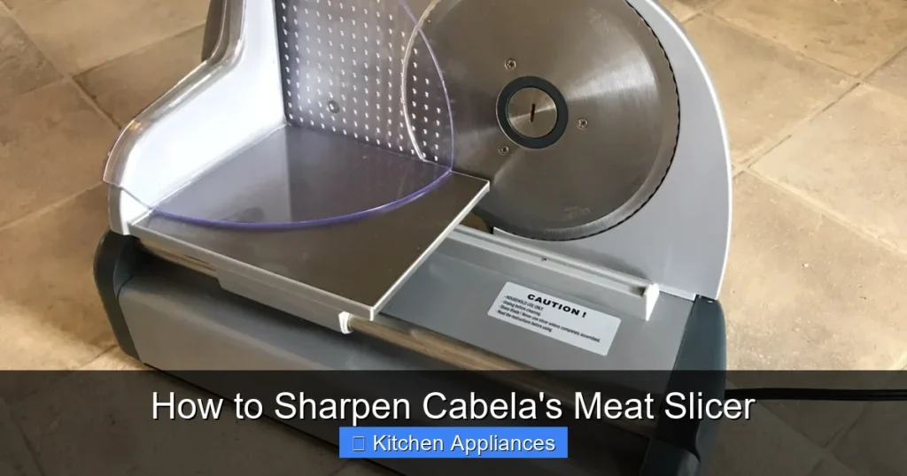 How to Sharpen Cabela's Meat Slicer