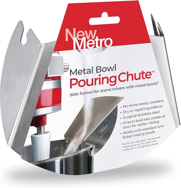 Metro Design PC-10 Pouring Chute for KitchenAid Stand Mixers with Stai