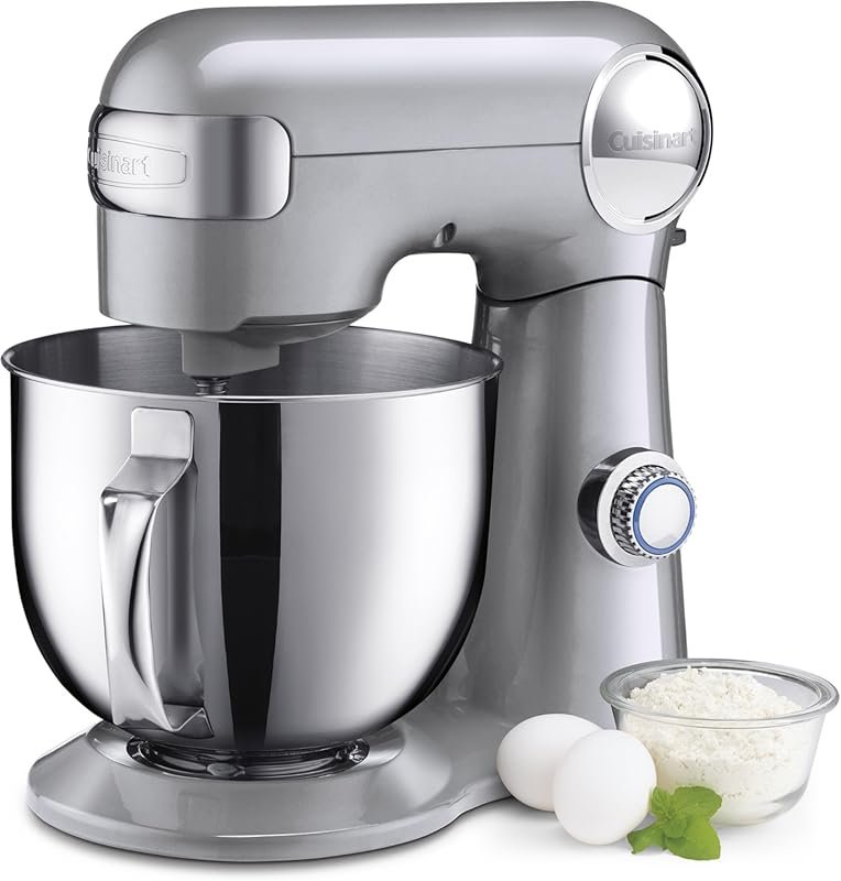 Cuisinart SM-50BCNAS 5.5-Quart 12-Speed Stand Mixer with Attachments a