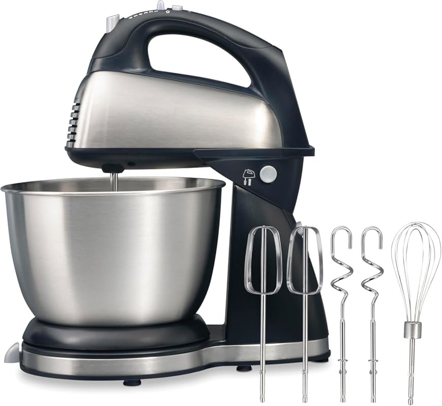 Hamilton Beach Classic 4-Quart 6-Speed Stand and Hand Mixer with Quick