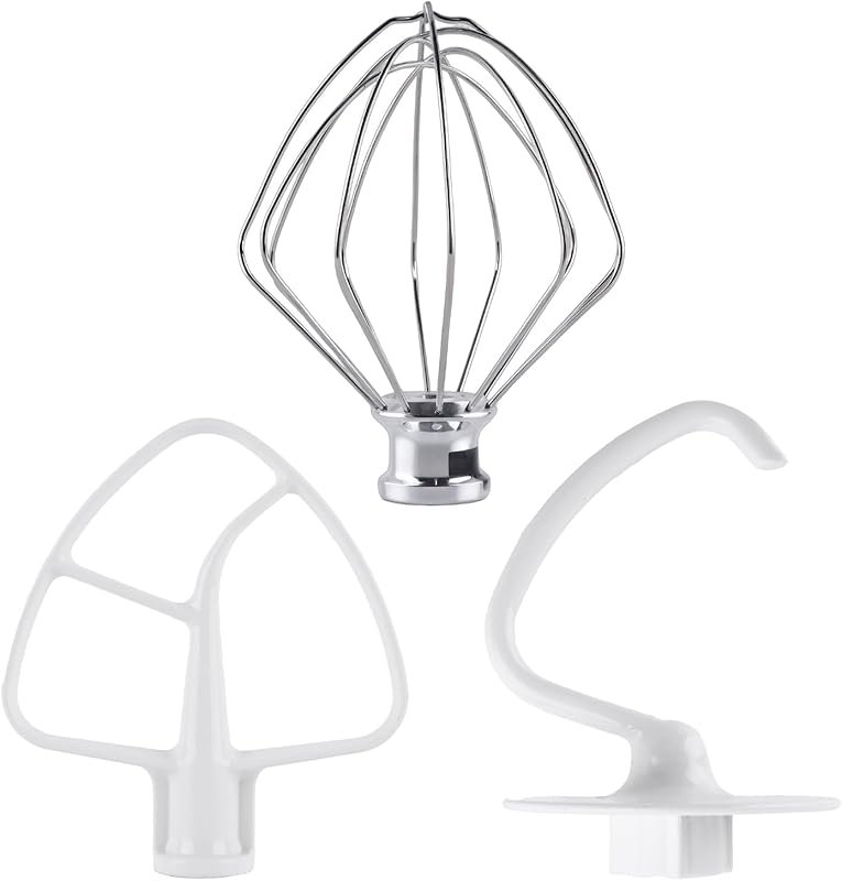 KitchenAid 3-Piece Stand Mixer Attachment Kit: Wire Whip, Dough Hook,