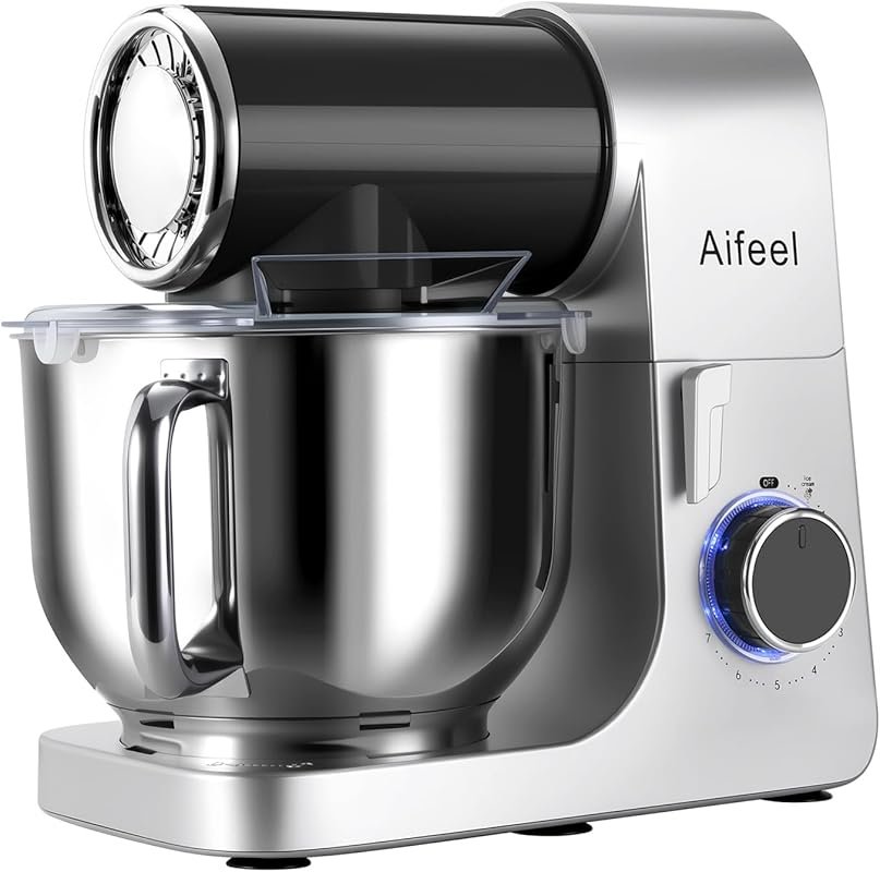 Aifeel 6.5QT Stand Mixer: 700W DC Motor, Low Noise Electric Kitchen Mi