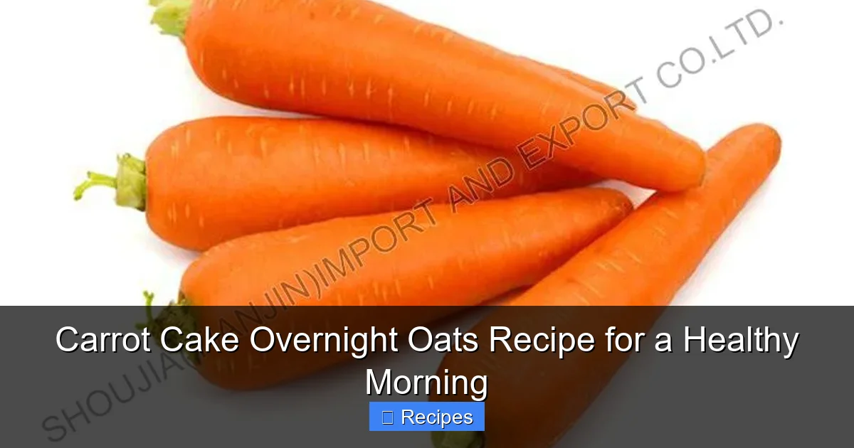 Carrot Cake Overnight Oats Recipe for a Healthy Morning