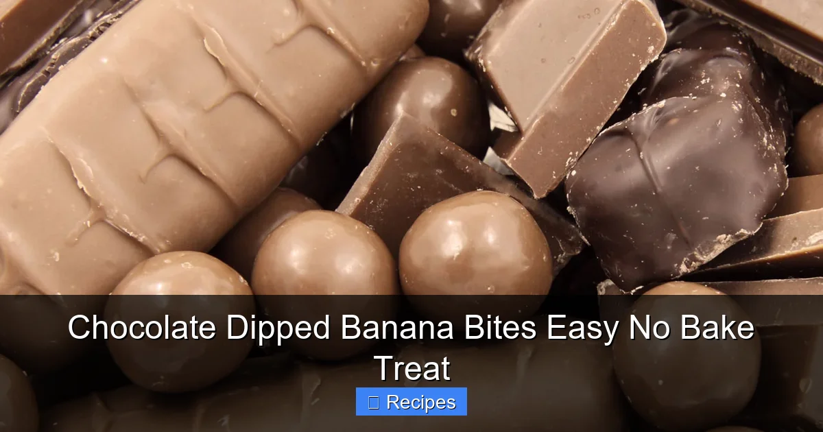 Chocolate Dipped Banana Bites Easy No Bake Treat