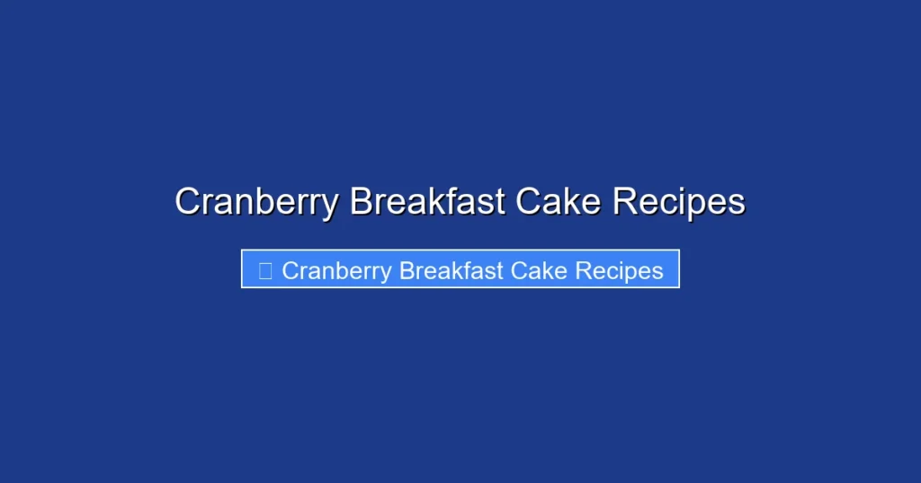 Cranberry Breakfast Cake Recipes