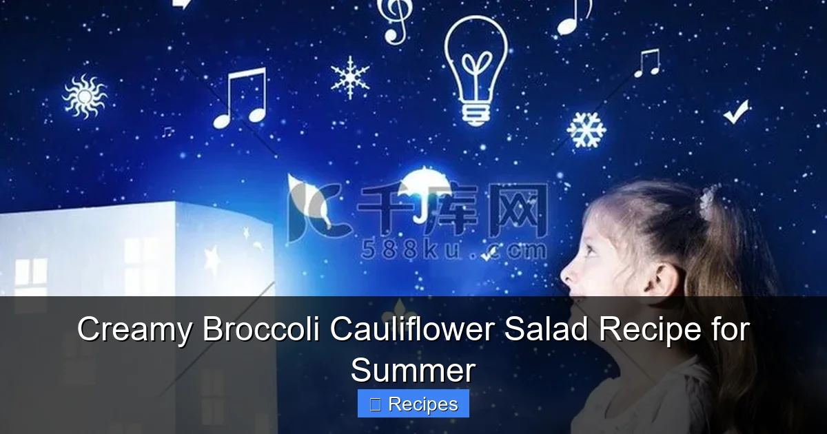 Creamy Broccoli Cauliflower Salad Recipe for Summer