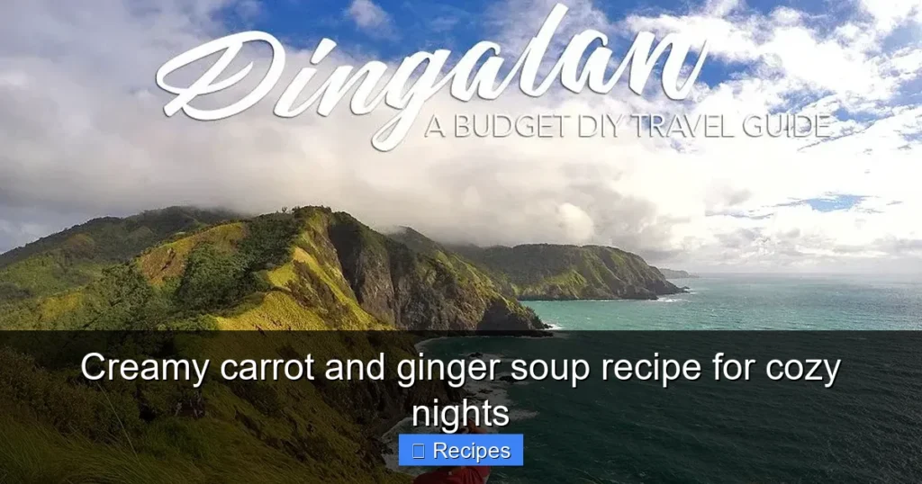 Creamy carrot and ginger soup recipe for cozy nights
