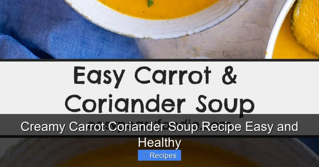Creamy Carrot Coriander Soup Recipe Easy and Healthy