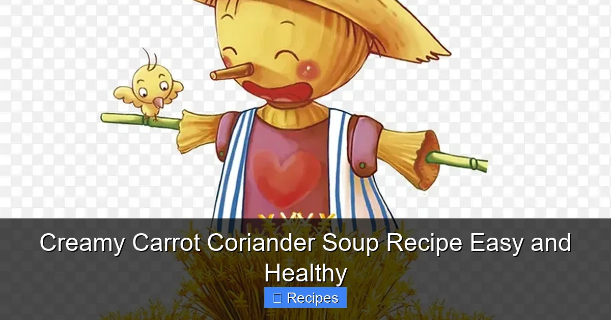 Creamy Carrot Coriander Soup Recipe Easy and Healthy