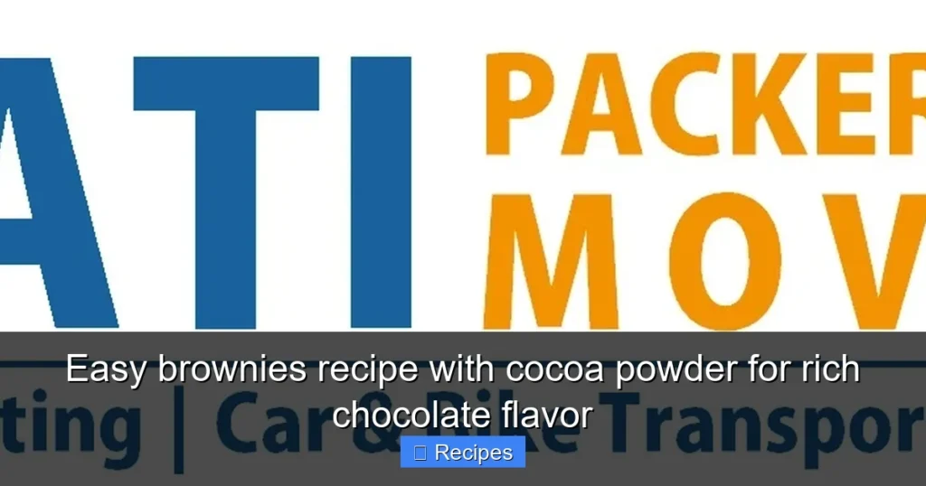 Easy brownies recipe with cocoa powder for rich chocolate flavor