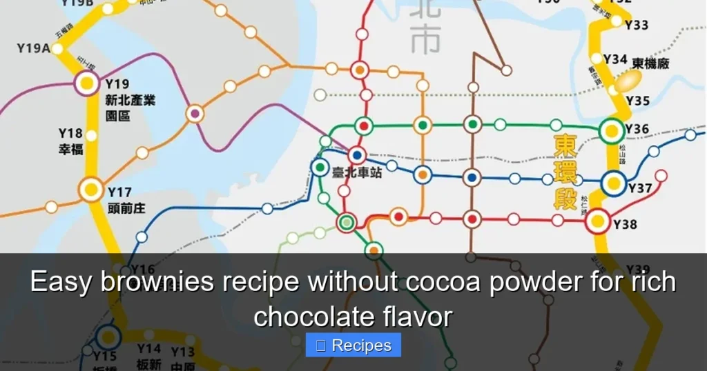 Easy brownies recipe without cocoa powder for rich chocolate flavor