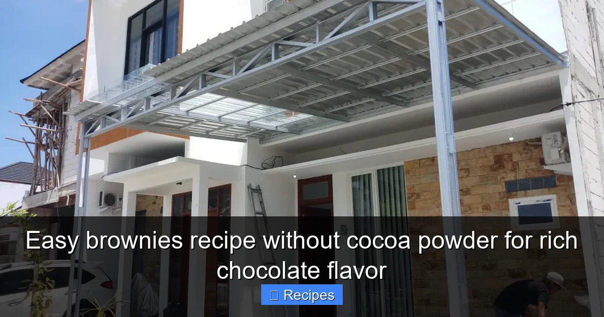 Easy brownies recipe without cocoa powder for rich chocolate flavor