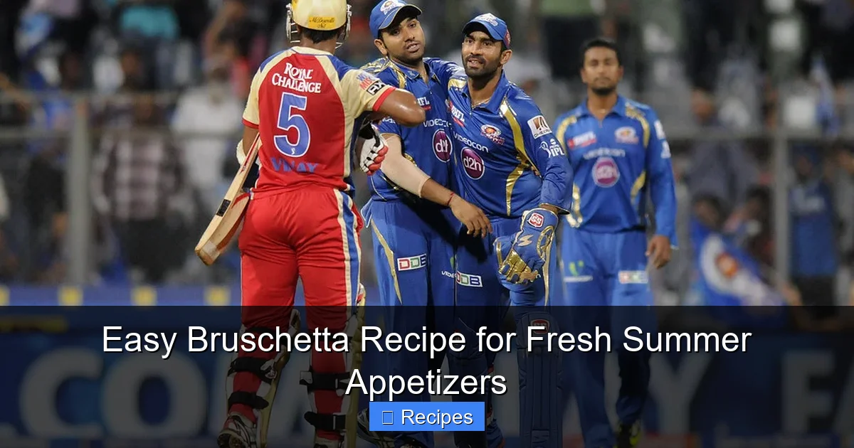 Easy Bruschetta Recipe for Fresh Summer Appetizers
