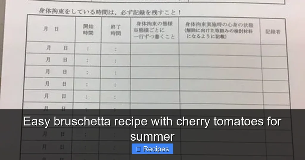 Easy bruschetta recipe with cherry tomatoes for summer