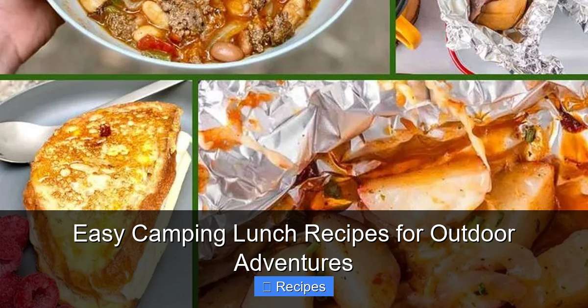 Easy Camping Lunch Recipes for Outdoor Adventures