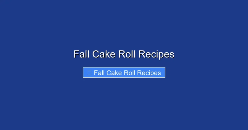 Fall Cake Roll Recipes