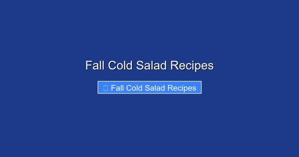 Fall Cold Salad Recipes