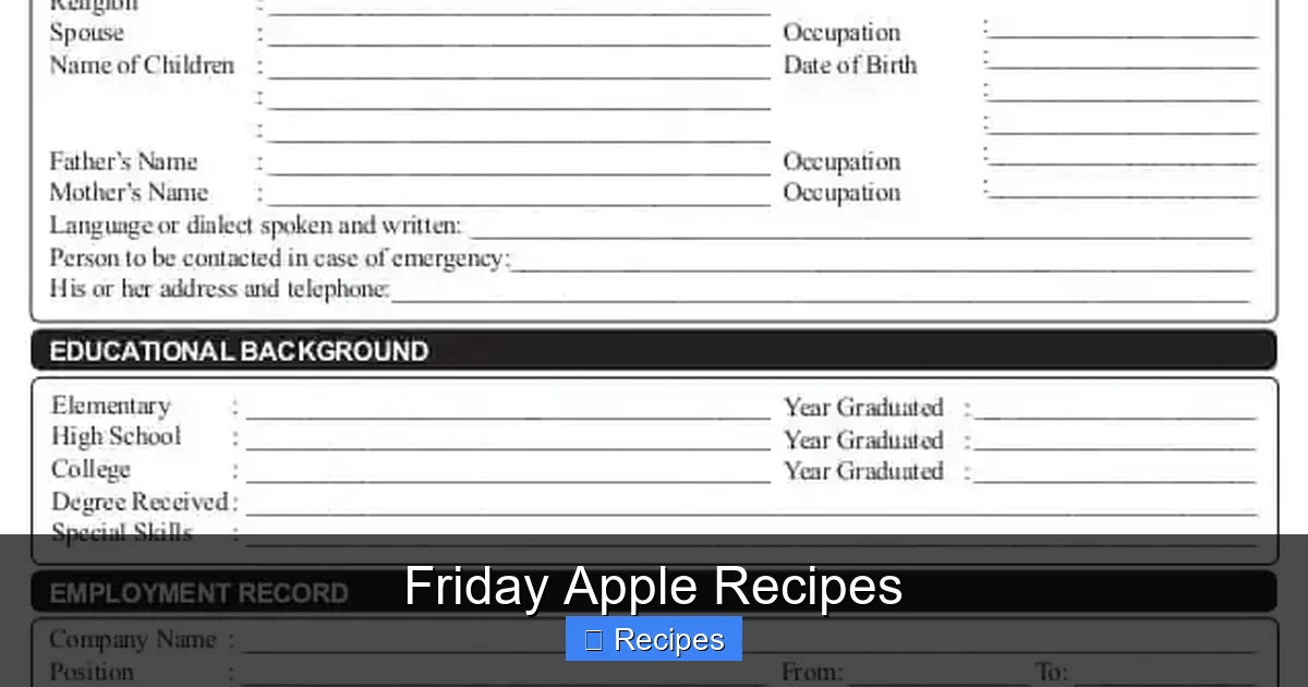 Friday Apple Recipes