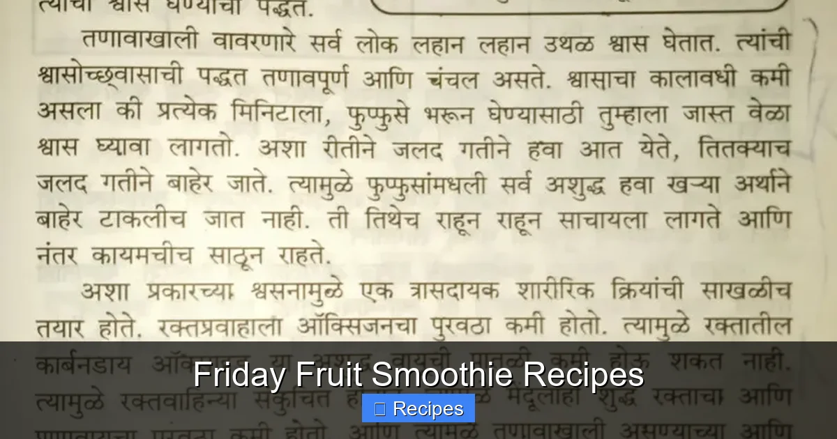 Friday Fruit Smoothie Recipes