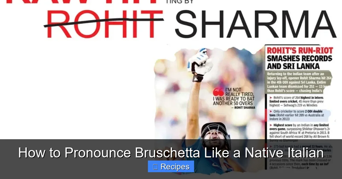 How to Pronounce Bruschetta Like a Native Italian