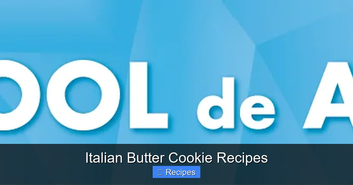 Italian Butter Cookie Recipes