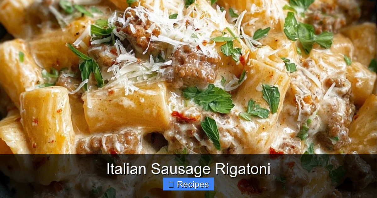 Italian Sausage Rigatoni