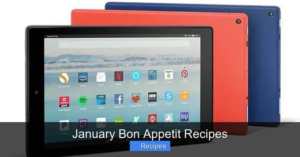 January Bon Appetit Recipes