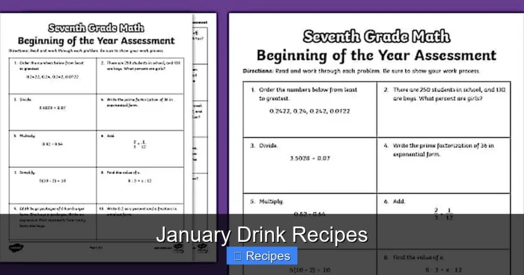 January Drink Recipes