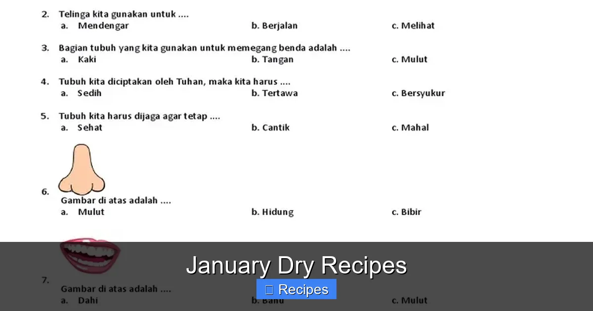 January Dry Recipes