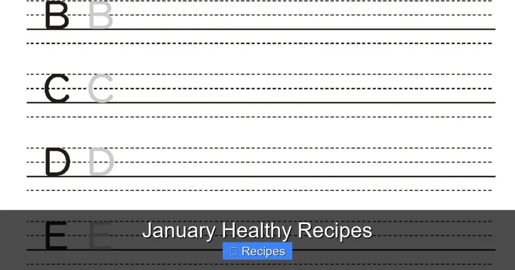 January Healthy Recipes