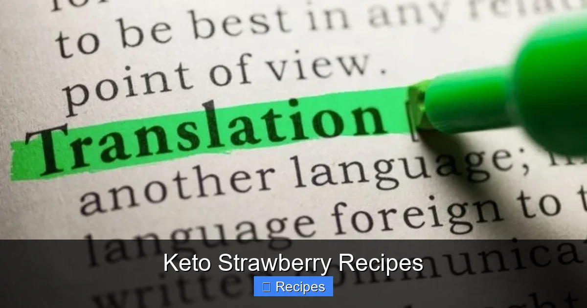 Keto Strawberry Recipes