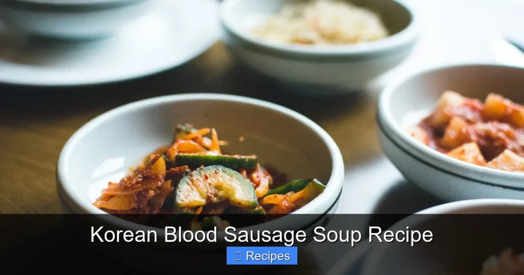 Korean Blood Sausage Soup Recipe