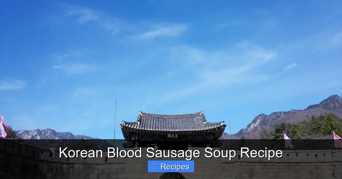 Korean Blood Sausage Soup Recipe