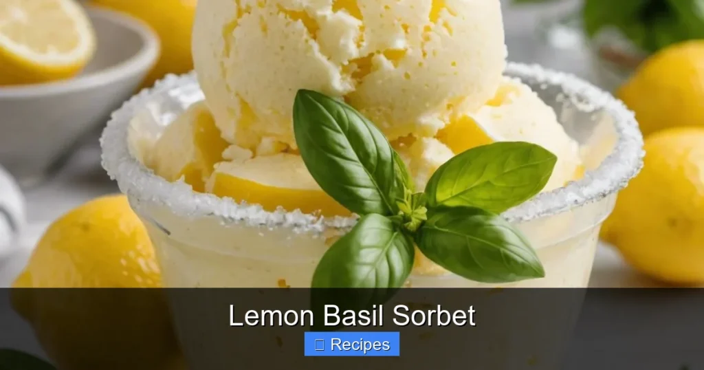 Lemon Basil Sorbet