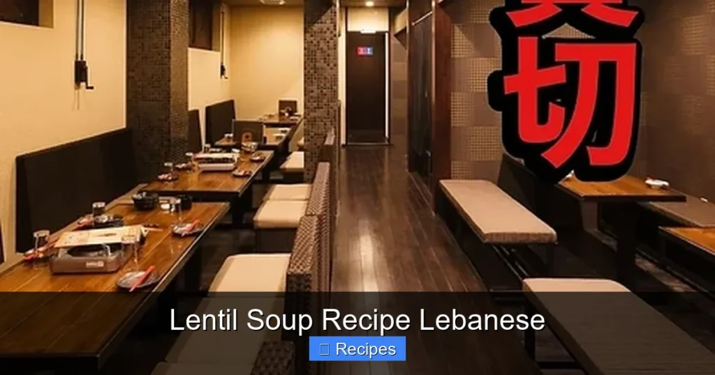 Lentil Soup Recipe Lebanese