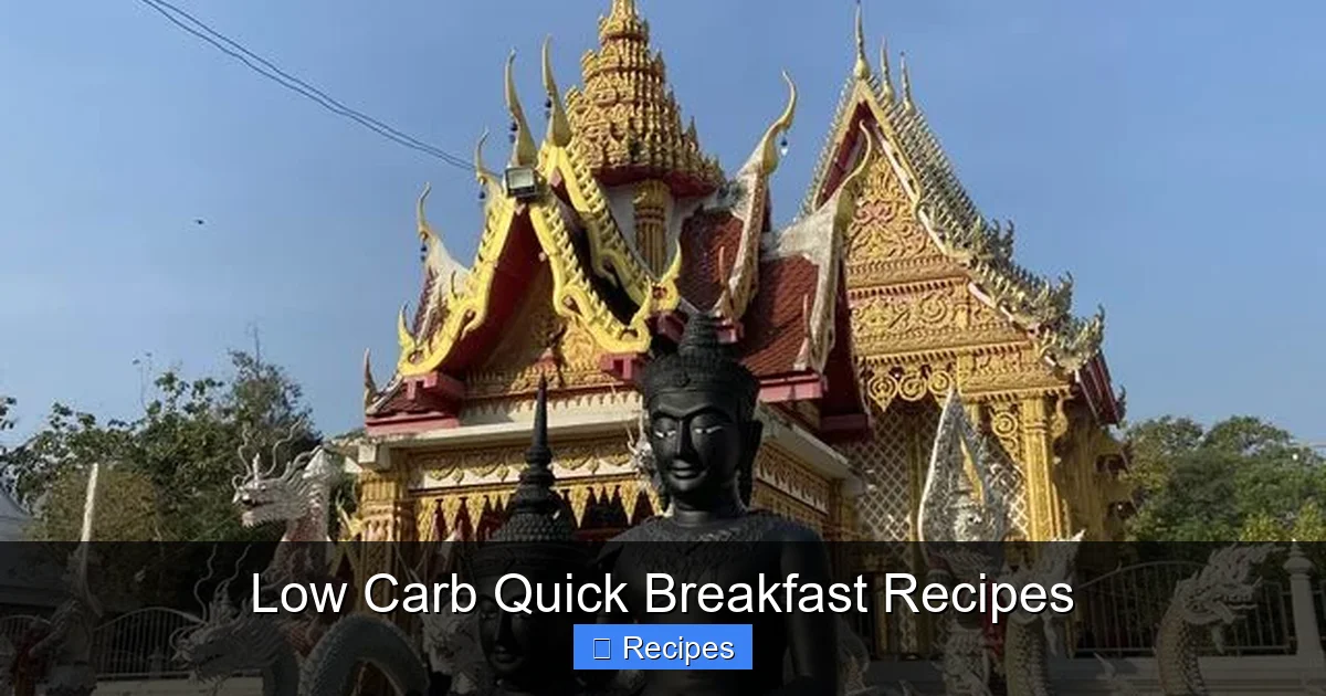 Low Carb Quick Breakfast Recipes