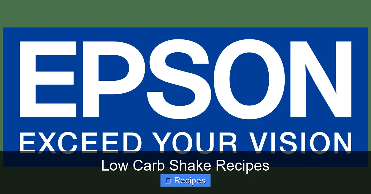 Low Carb Shake Recipes