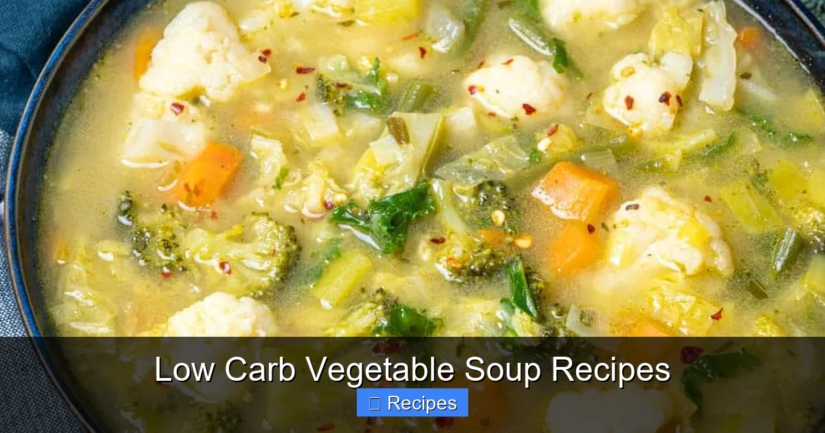 Low Carb Vegetable Soup Recipes
