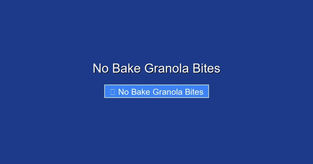 No Bake Granola Bites No Bake Granola Bites