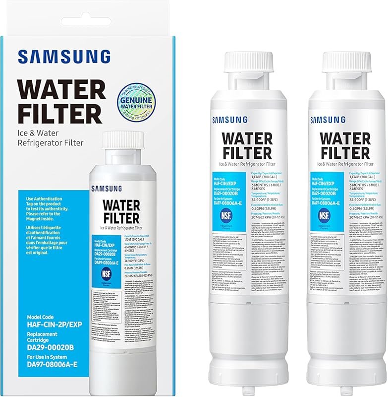 Samsung HAF-CIN-2P/EXP Genuine Refrigerator Water Filter: Clean, Clear