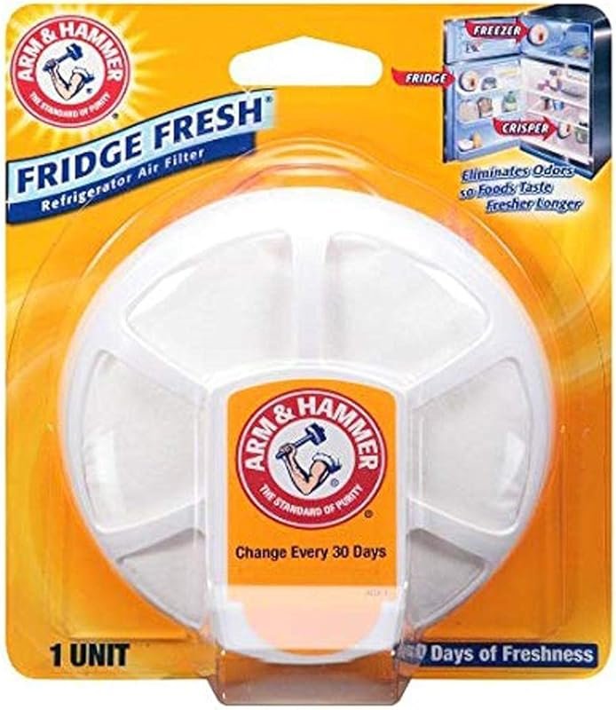 Arm & Hammer Fridge Fresh Refrigerator Air Filter 4-Pack for Odor Elim