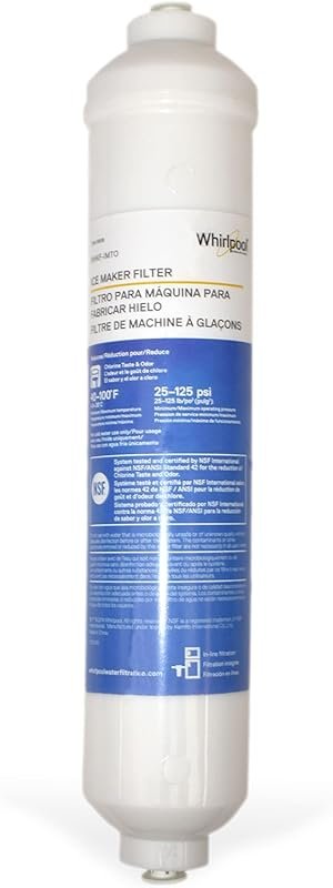 Whirlpool WHKF-IMTO Inline Water Filter: NSF Certified, Reduces Chlori