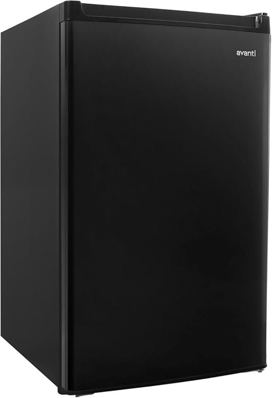 Avanti 4.4 Cu.Ft. Compact Mini Fridge, Black, Reversible Door, Chiller