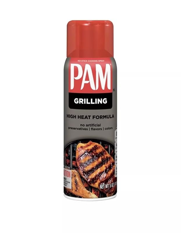 PAM No-Stick Grill Cooking Spray for High Temperatures, 5 Ounce Cans