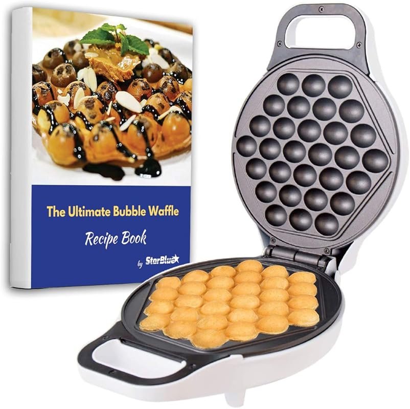 StarBlue Hong Kong Egg Waffle Maker: Fast, 760W for Perfect Bubble Waf