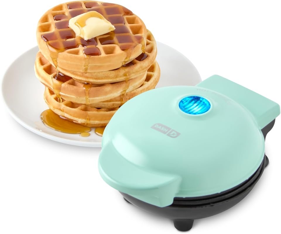 Dash Mini Waffle Maker: Compact Electric Iron for Homemade Treats, Eas