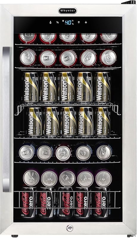 Whynter 136-Can 3.4 Cu. Ft. Beverage Refrigerator with Double-Layer Gl