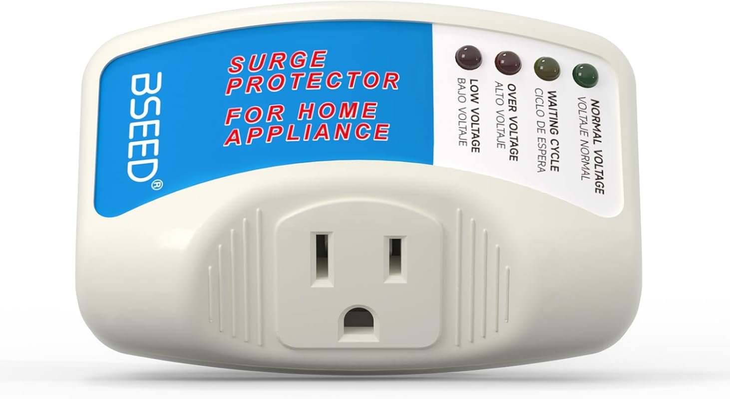 BSEED Surge Protector for Refrigerator, Single Outlet Plug-in Wall Mou